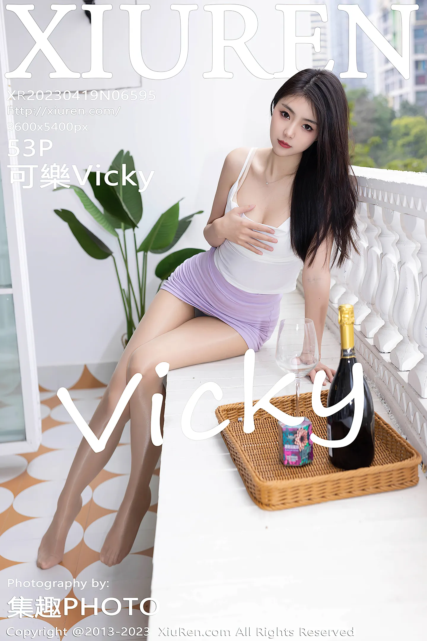 [XiuRen秀人网]No.6595_模特可乐Vicky性感淡紫色短裙配闪亮肉丝秀曼妙身姿诱惑写真53P-秀人网 - XiuRen.Space